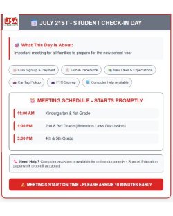 a graphic with the schedule of the day